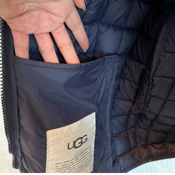 UGG Men SIZE XL Joel Packable Quilted Puffer Jacket NAVY BLUE - Picture 9 of 15